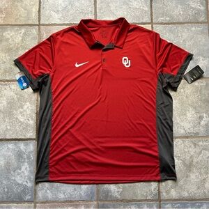 NWT Oklahoma Sooners Red Nike Golf Activewear polo shirt mens 3XL XXXL